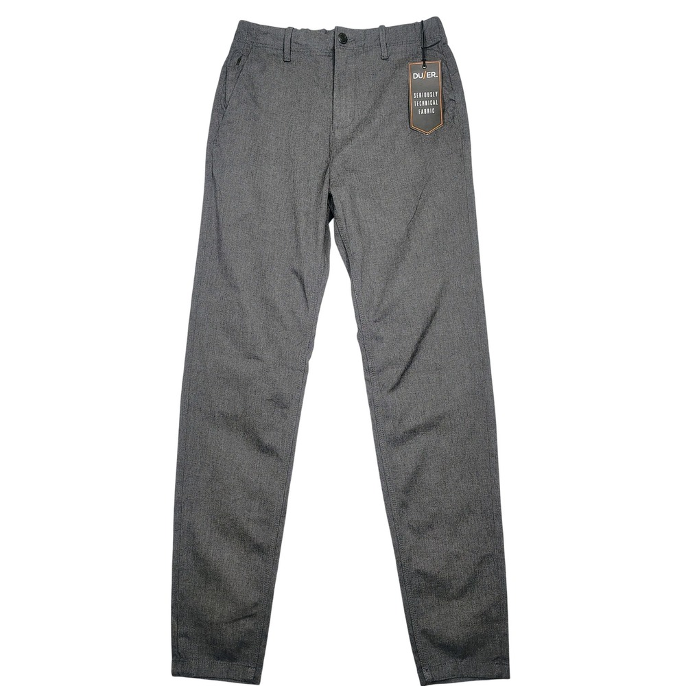 NWT DU/ER Live Free Flex Pant Men 31x32 Heather Grey Athletic Taper Technica